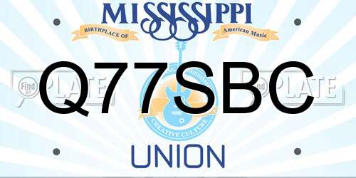 Q77SBC Mississippi License Plate