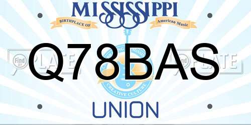 Q78BAS Mississippi License Plate
