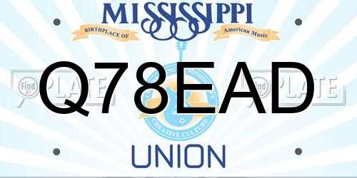 Q78EAD Mississippi License Plate