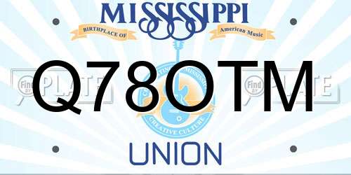 Q78OTM Mississippi License Plate