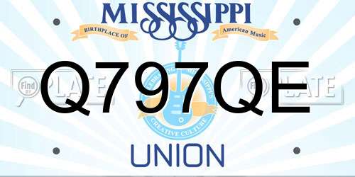 Q797QE Mississippi License Plate