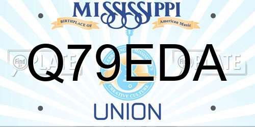 Q79EDA Mississippi License Plate