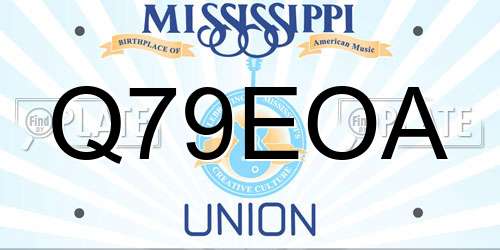 Q79EOA Mississippi License Plate