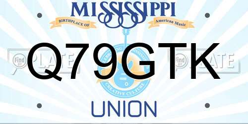 Q79GTK Mississippi License Plate
