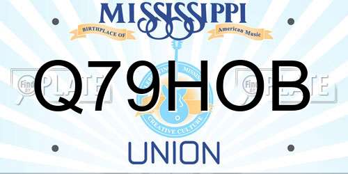 Q79HOB Mississippi License Plate