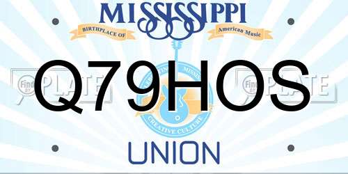 Q79HOS Mississippi License Plate