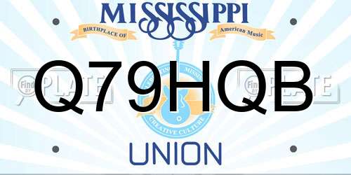Q79HQB Mississippi License Plate