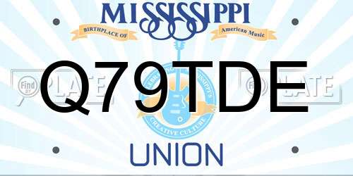Q79TDE Mississippi License Plate