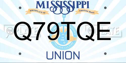 Q79TQE Mississippi License Plate