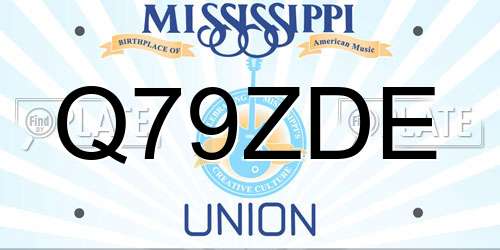 Q79ZDE Mississippi License Plate
