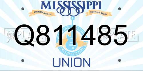 Q811485 Mississippi License Plate