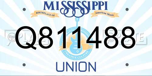 Q811488 Mississippi License Plate