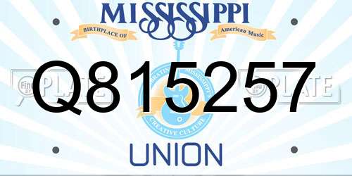 Q815257 Mississippi License Plate