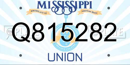 Q815282 Mississippi License Plate