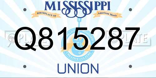 Q815287 Mississippi License Plate