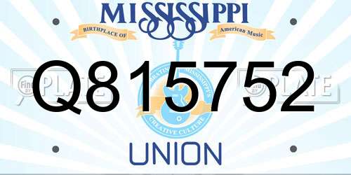 Q815752 Mississippi License Plate