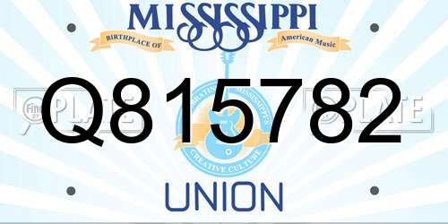Q815782 Mississippi License Plate