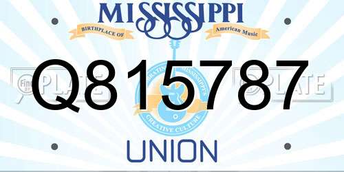 Q815787 Mississippi License Plate