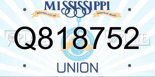 Q818752 Mississippi License Plate