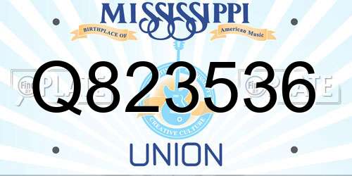 Q823536 Mississippi License Plate