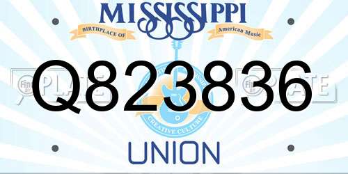 Q823836 Mississippi License Plate