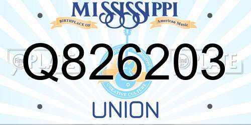 Q826203 Mississippi License Plate
