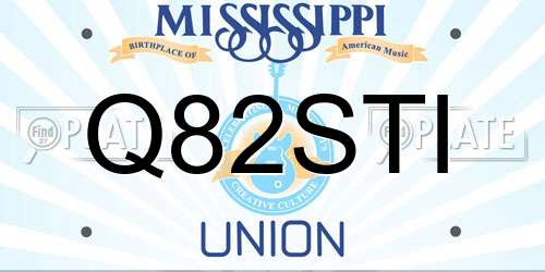 Q82STI Mississippi License Plate