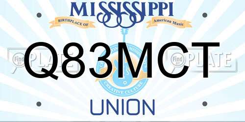 Q83MCT Mississippi License Plate