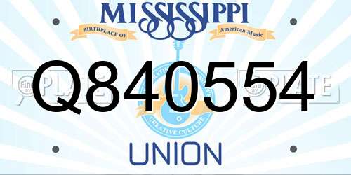 Q840554 Mississippi License Plate