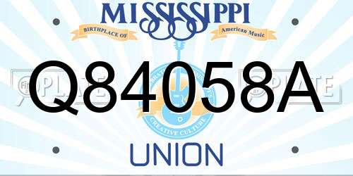 Q84058A Mississippi License Plate