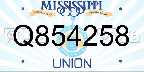 Q854258 Mississippi License Plate