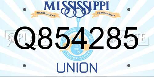 Q854285 Mississippi License Plate