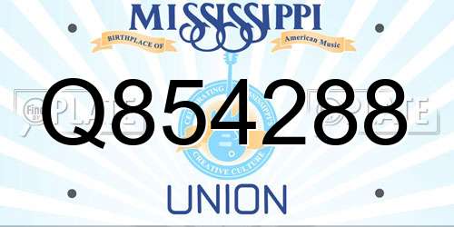 Q854288 Mississippi License Plate