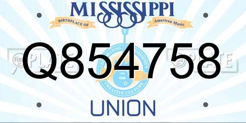 Q854758 Mississippi License Plate