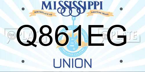 Q861EG Mississippi License Plate