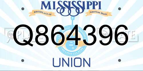 Q864396 Mississippi License Plate