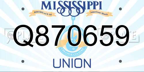 Q870659 Mississippi License Plate