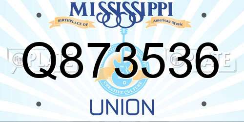 Q873536 Mississippi License Plate