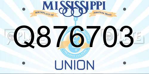 Q876703 Mississippi License Plate