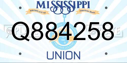 Q884258 Mississippi License Plate