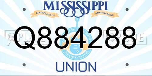 Q884288 Mississippi License Plate