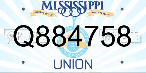 Q884758 Mississippi License Plate