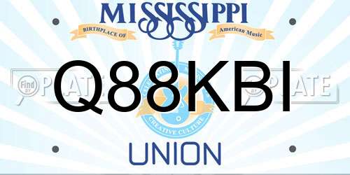 Q88KBI Mississippi License Plate