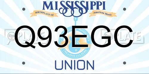 Q93EGC Mississippi License Plate