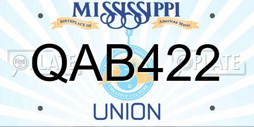 QAB422 Mississippi License Plate