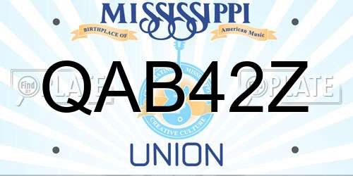 QAB42Z Mississippi License Plate