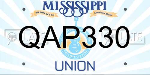 QAP330 Mississippi License Plate
