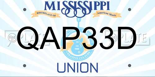 QAP33D Mississippi License Plate