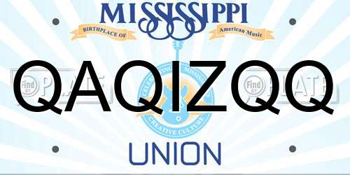 QAQIZQQ Mississippi License Plate