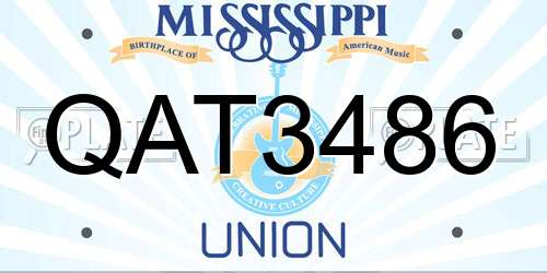 QAT3486 Mississippi License Plate